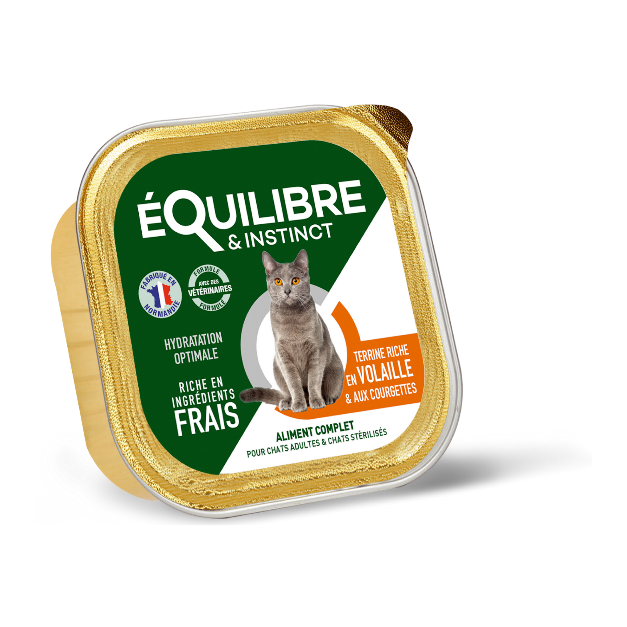 Pâtées de volaille & aux courgettes pour chat stérilisé et pour chat adulte - 14x85g