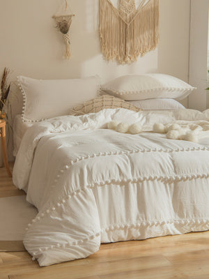 pom pom fringe bedding