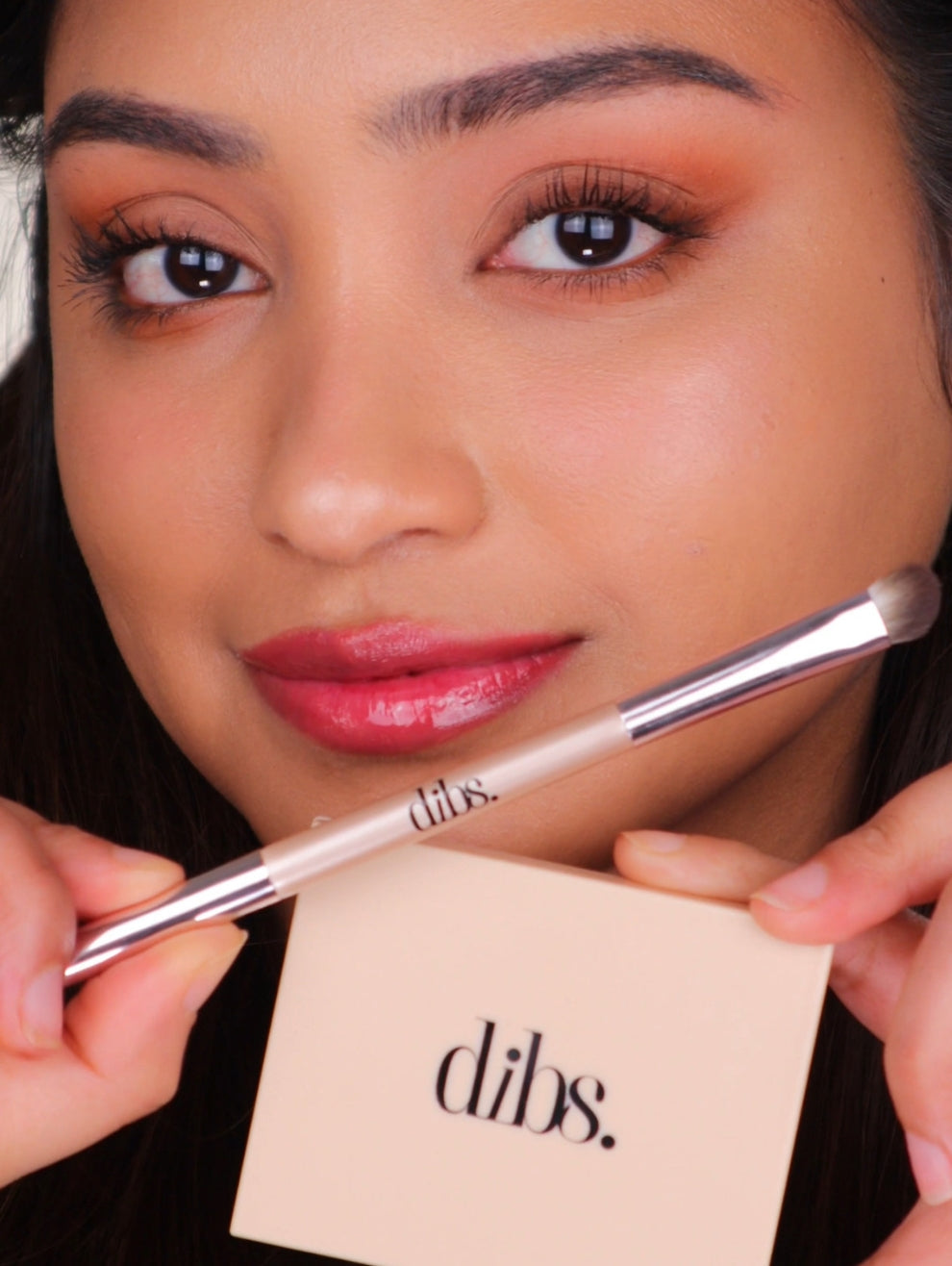 Dibs Beauty - Monica Abrientos Wearing Peaches In Hand & Duo Brush Eye