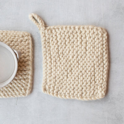 Knitted Wool Dish Mat – Fair + Simple
