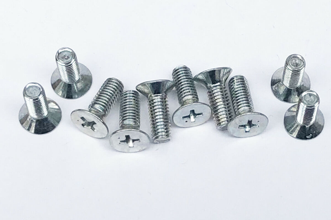The M5 J.I.S Japanese Industrial Standard Zinc Flat Countersunk Screws, ranging from 10mm to 16mm, are ideal for a variety of applications requiring secure and flush fastening
