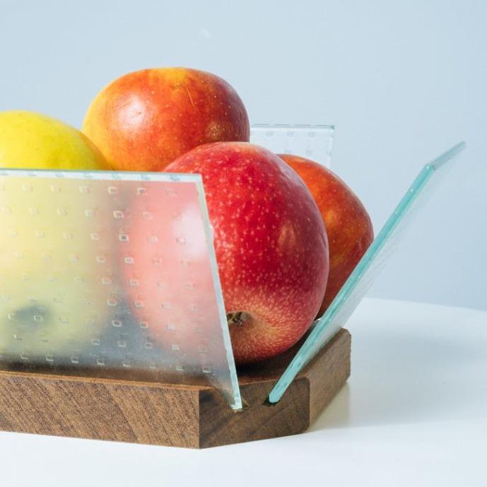 Obstschale aus Glas oder Edelstahl Hergestellt in