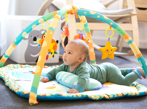 tummy time on play mat