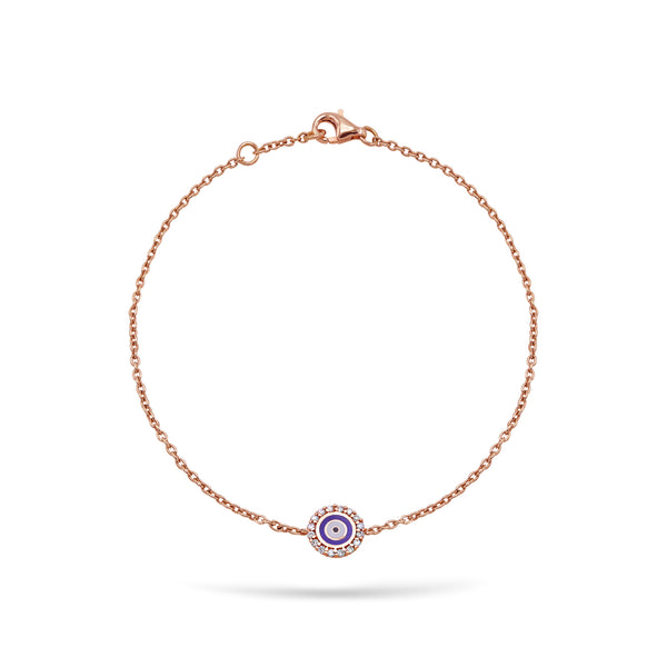 Gilda Evil Eye | Diamond Bracelet | 0.01 Cts. | 14K Gold – Gilda