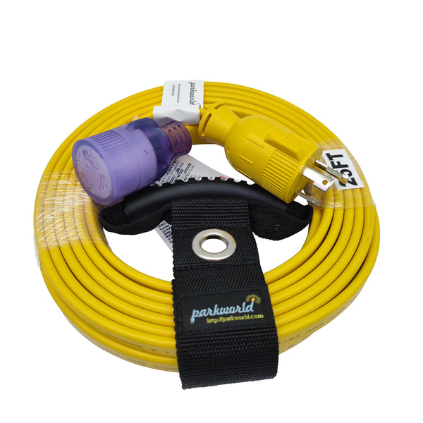 Parkworld 50 ft. SJTW 12/3 20 Amp 250-Volt Twist Lock NEMA L6-20 Extension Cord, Yellow 885675