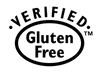 Verified Gluten Free logo: The words VERIFIED TM arched over a black and white oval containing the words Gluten Free.