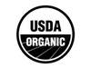 USDA Certified Organic logo: A black and white circle containing the words USDA ORGANIC.