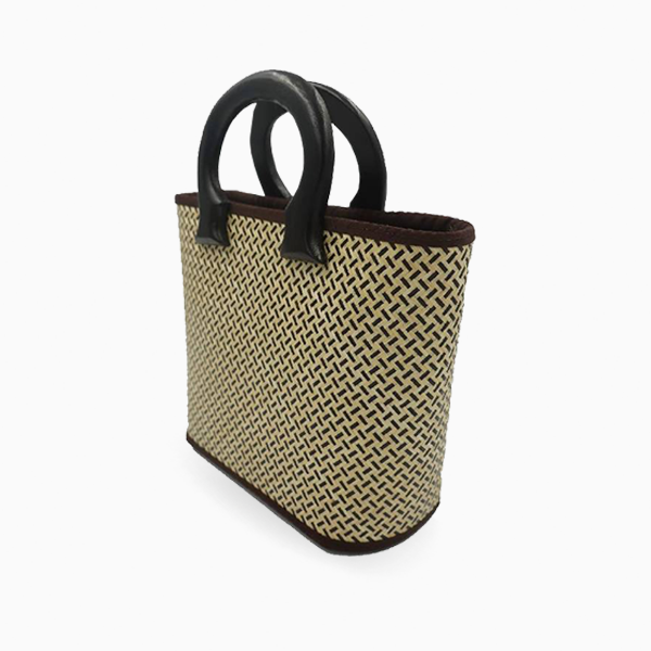 Distinctive Handwoven Krajood Bag with cane handles