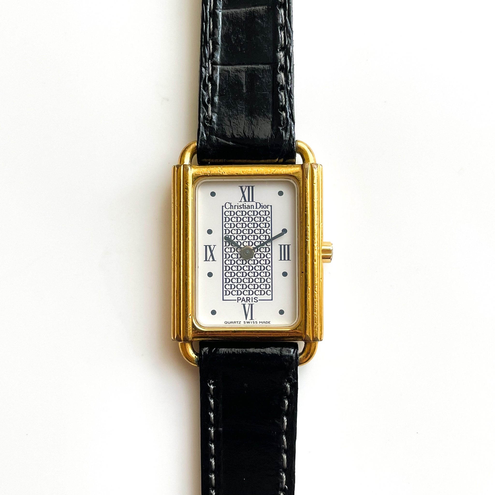 Christian Dior Mens Wrist Watch Vintage Silver Gold  Etsy