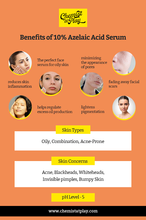 benefits of 10% azelaic acid serum for most skin types 