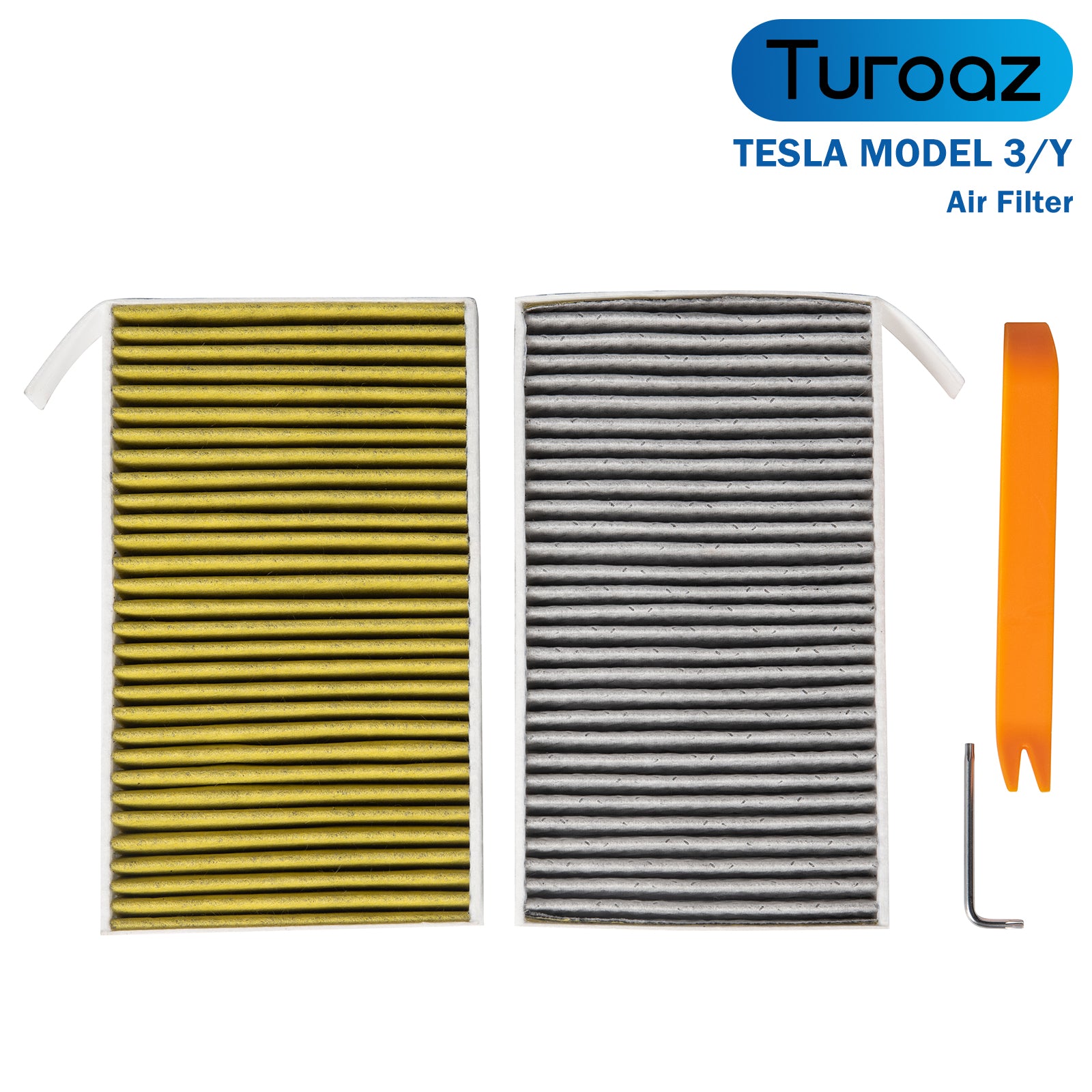 Turoaz Air Filter Fit For Tesla Model 3 Model Y 2017+, Activated Carbo