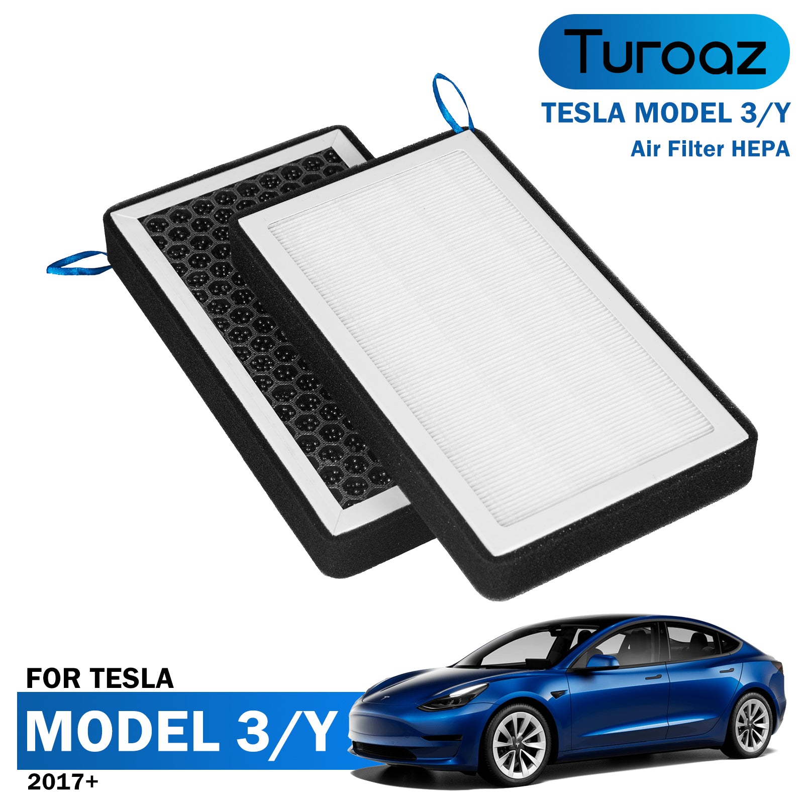 For Tesla Model 3 Model Y HEPA Activated Carbon Air Filter Auto
