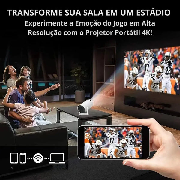 Projetor Portatil 4k 1080P Full HD