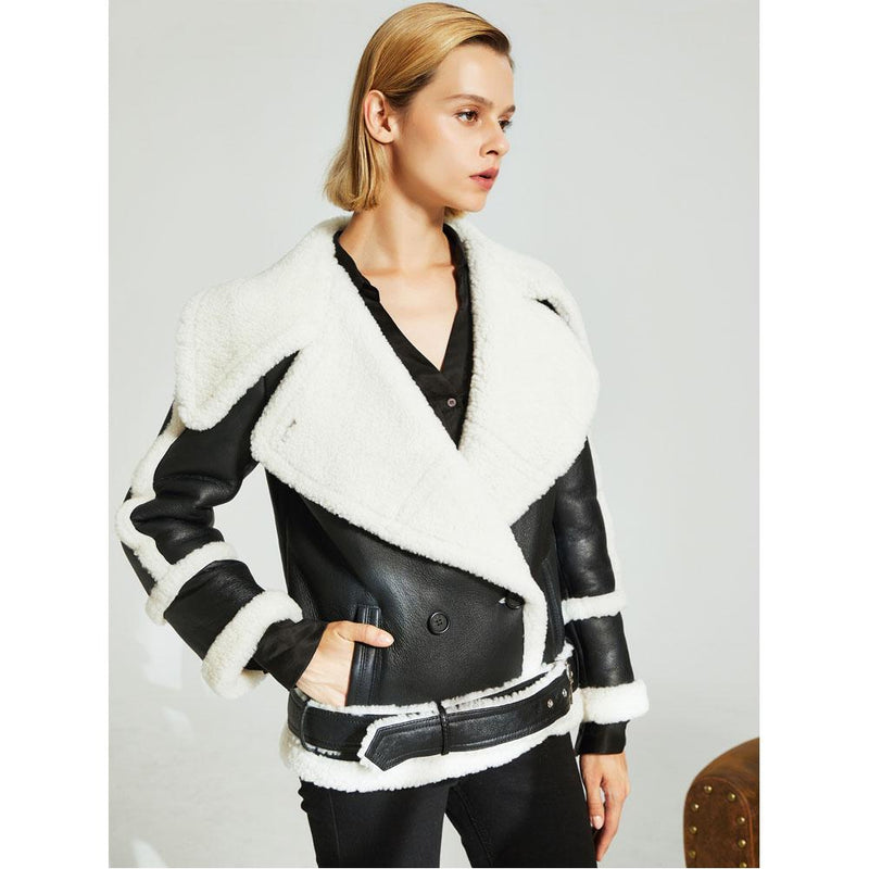 Salma Leather & Sheepskin Jacket – Catwalk Connection