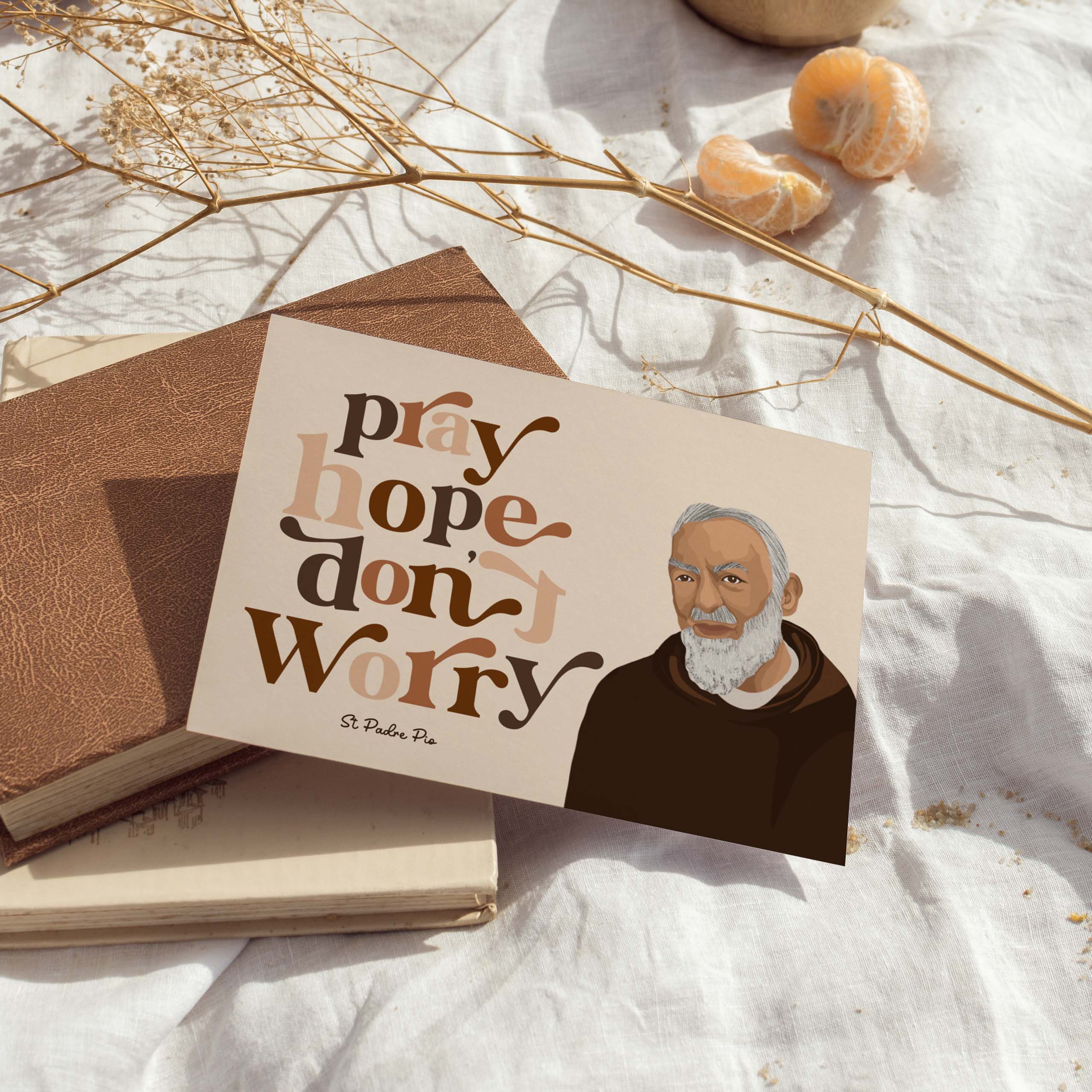Padre Pio Postcard – Sundays and Saints