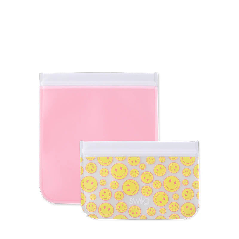 Swig: Oh Happy Day Reusable Storage Baggies (Set of 4)