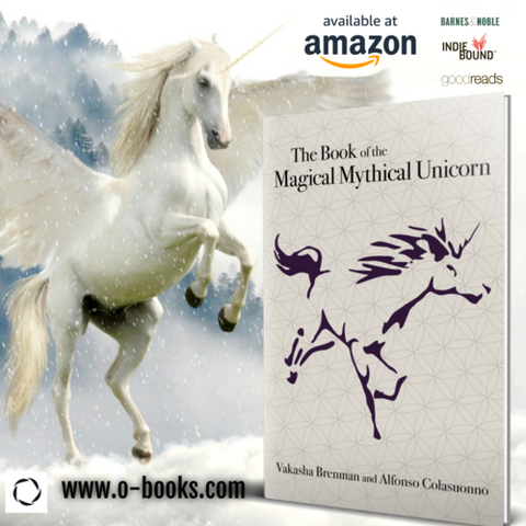 The Book of the Magical Mythical Unicorn promotional ad from O-Books. 