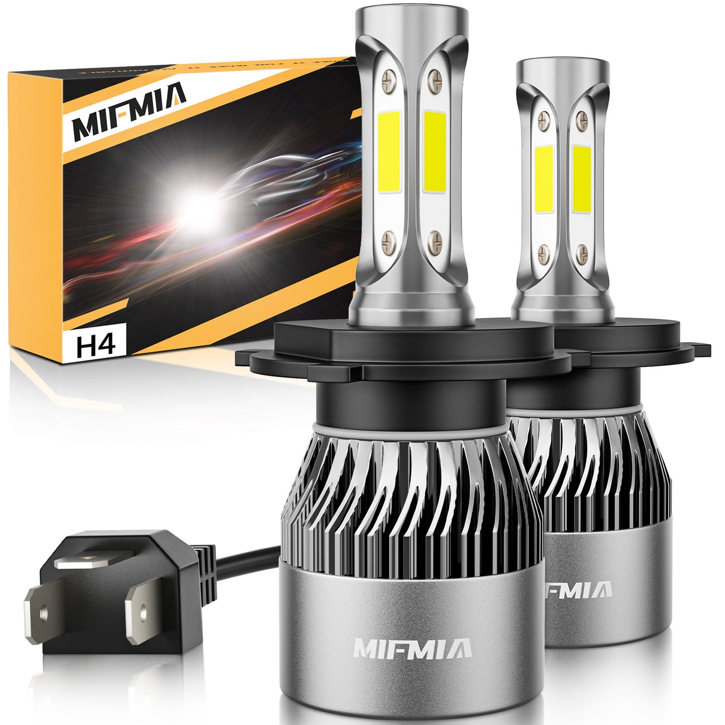 9003 H4 LED Headlight Bulb High Beam, 60W 8000 Lum