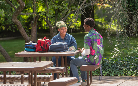 Students in courtyard