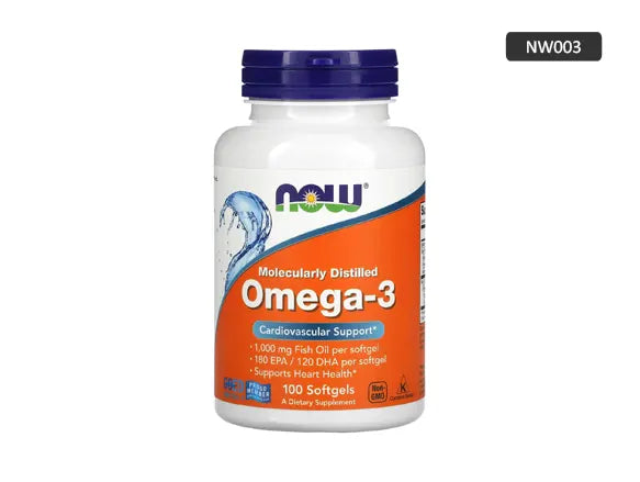Now Omega-3 Fish Oil 1000mg (USA) 100 Softgels