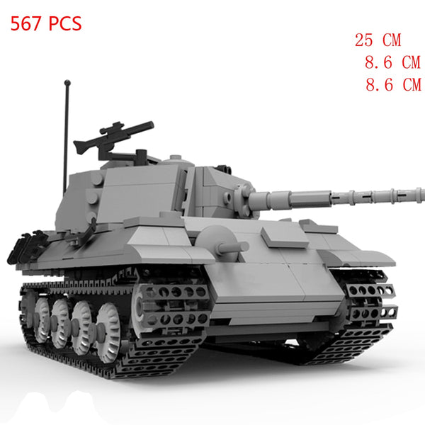 WW2 Panzerkampfwagen V Panther German tank  MOC Block Model