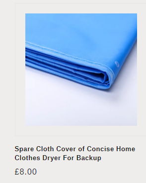 spare clothes dryer cover