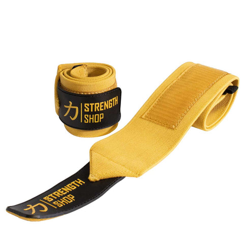 Gold Wrist Wraps – Medium, 30cm/60cm or 90cm, IPF Approved - Strength Shop