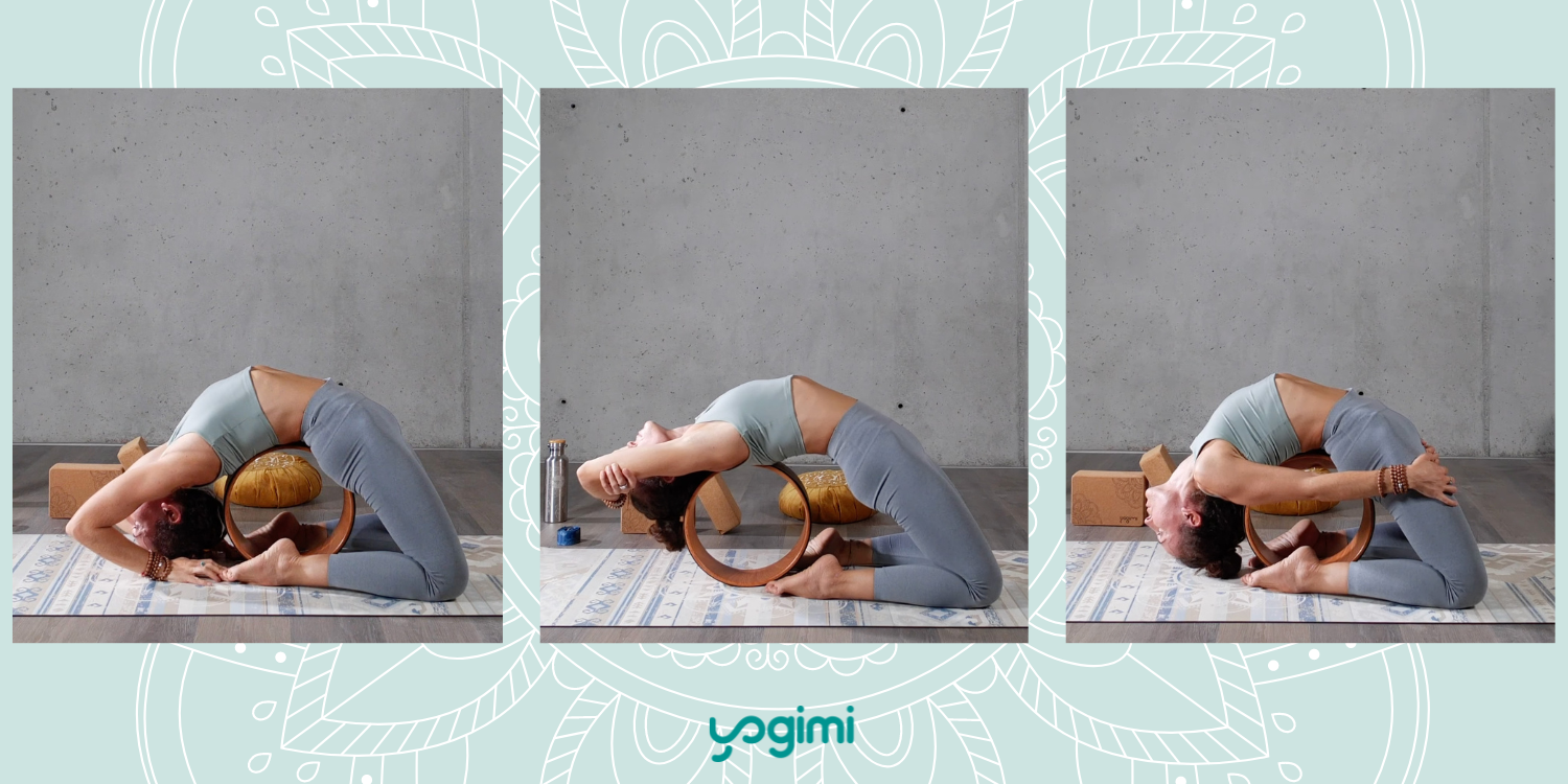 Práctica de yoga con YOGA WHEEL 💛 Ejercicios con RUEDA DE YOGA 
