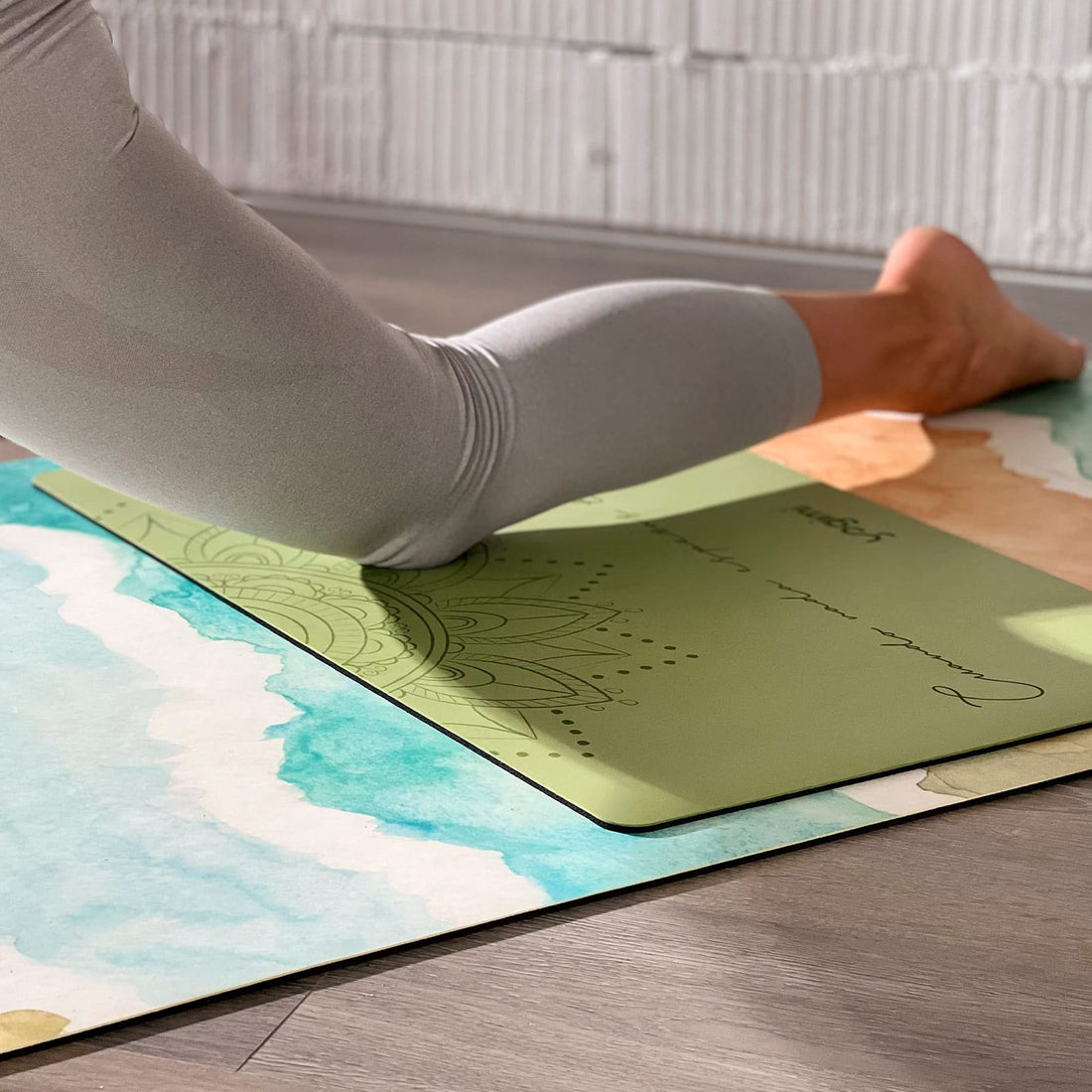 Esterilla de Alineación de yoga 🧘‍♀️ con líneas de posición