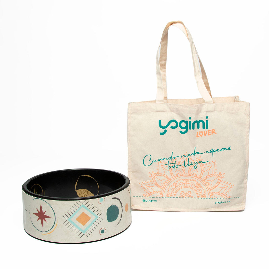 Bagimi Pink + Llavero rosa  Funda de esterilla de yoga de yute y algodón –  Yogimi