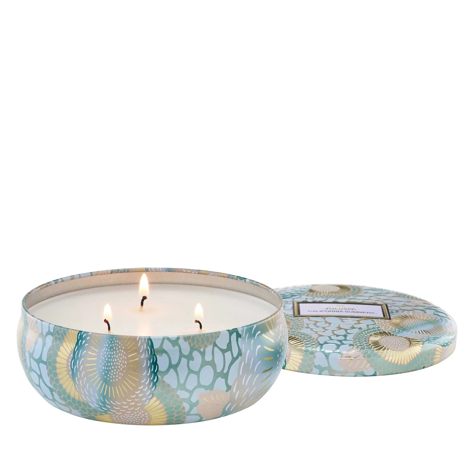 Voluspa Coconut Wax Three Wick Tin Candle | California Summers | $28