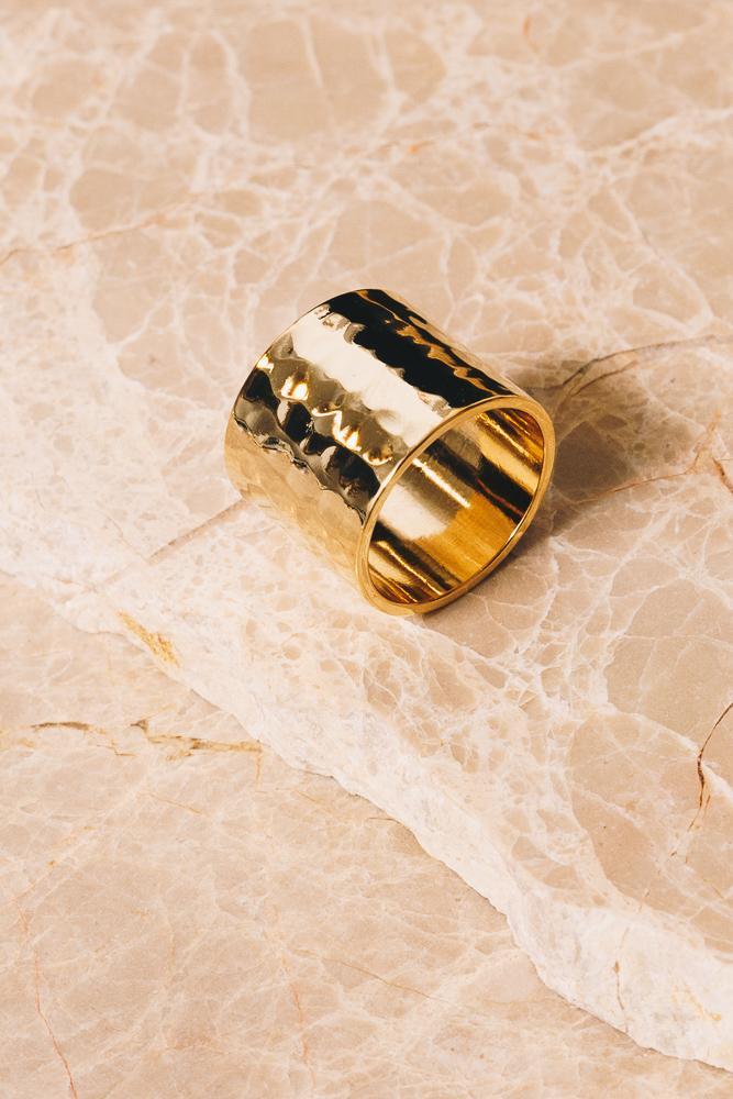 Janna Conner Hammered Cigar | Yellow Gold | Rings | $28