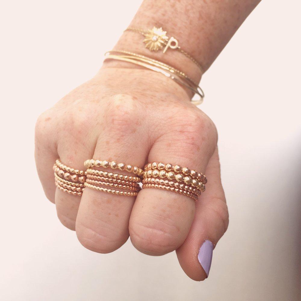 Janna Conner Sidewell 1.5mm Stack | Rose Gold | Rings | $52