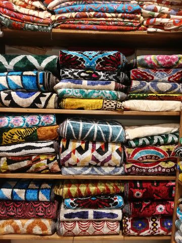 Silk ikat fabric collection