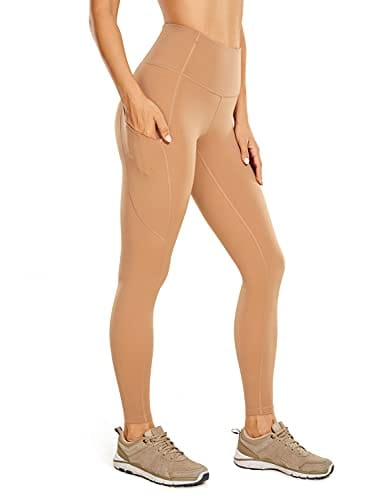 CRZ YOGA Women's Naked Feeling Workout Leggings 25 Inches - High Waisted  Yoga Pants with Side Pockets Naked Barley – The Home Fitness Corp