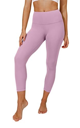 Yogalicious High Waist Ultra Soft Lightweight Capris - High Rise Yoga Pants  - Rose Bud Nude Tech - XS – The Home Fitness Corp