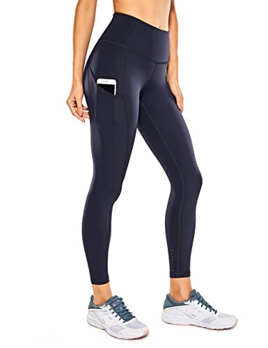 Under Armour Yoga Pants Porn - CRZ YOGA Women's Naked Feeling Workout Leggings 25 Inches - High Waisted Yoga  Pants with Side Pockets Navy â€“ The Home Fitness Corp