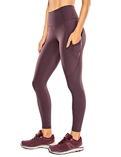 Under Armour Yoga Pants Porn - CRZ YOGA Women's Naked Feeling Workout Leggings 25 Inches - High Waisted Yoga  Pants with Side Pockets Arctic Plum â€“ The Home Fitness Corp