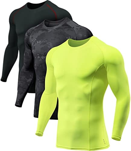 ATHLIO 1 or 3 Pack Men's Thermal Long Sleeve Compression Shirts