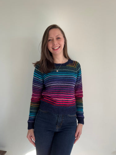 Eyelet Stripe Shawl - Knitting Pattern – Mary Made That Designs
