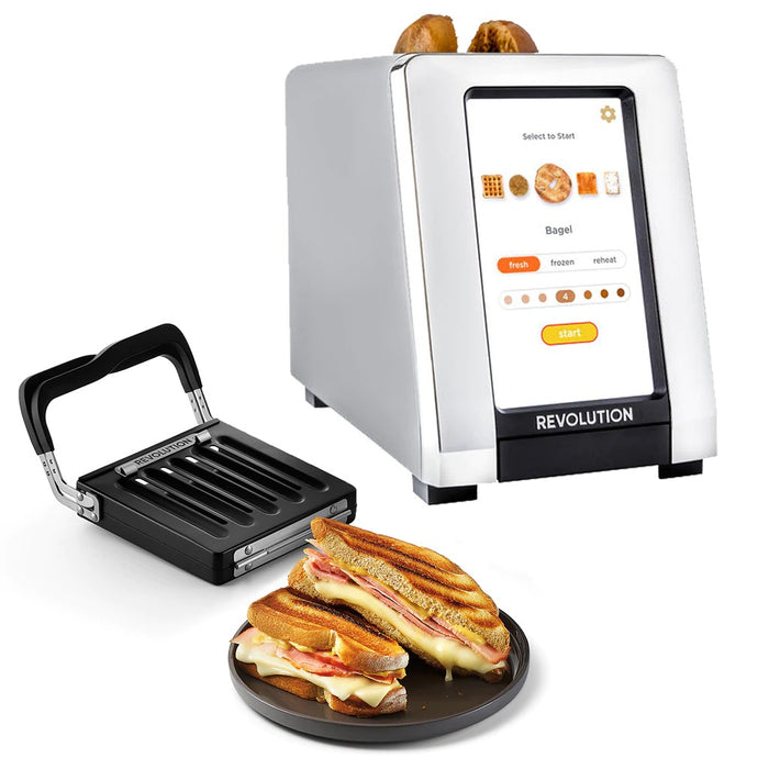 Revolution Cooking R180 Grille-pain intelligent à 2 tranches en acier  inoxydable – Le seul grille-pain avec technologie InstaGlo™