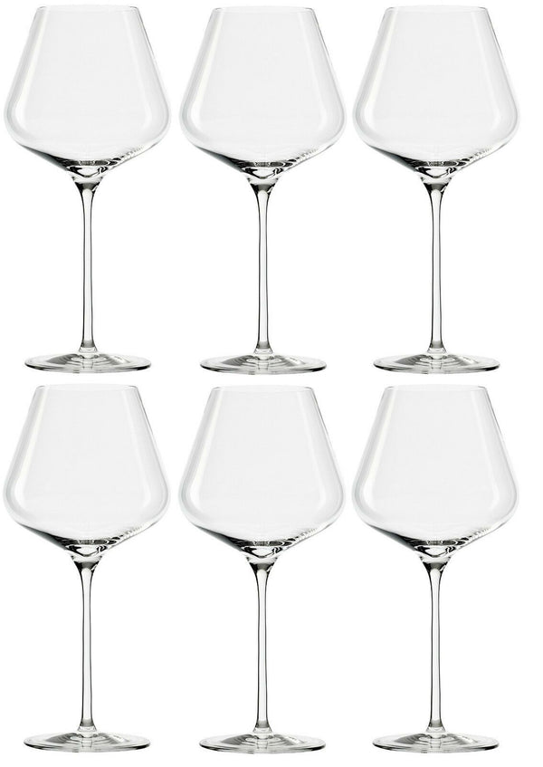 Set of 6 Large Red Wine Crystal Glass Bordeaux Large Wine Glass - 660ml  Stolzle