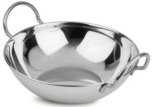 Sunnex Stainless Steel Silver Balti Serving Dish Rice Curry Bowl Small &  Large