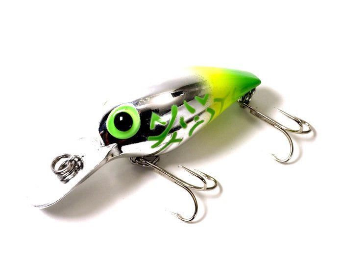 Brad's Magnum Wiggler Metallic Silver with Chartreuse