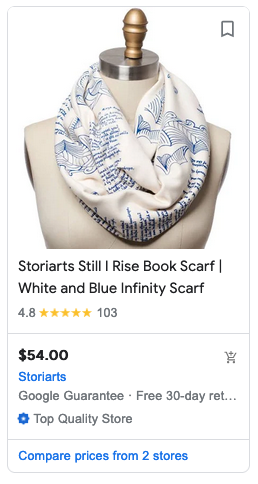 Storiarts google shopping result with reviews, price and google guarantee with free 30-day returns