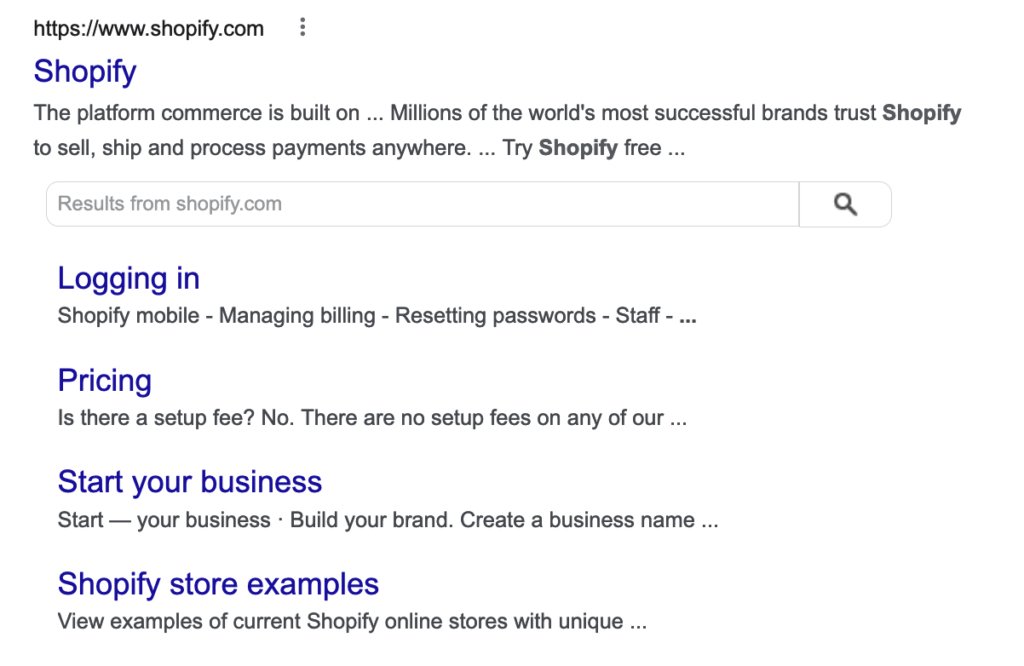 Sitelinks Search using JSON-LD for SEO in Shopify