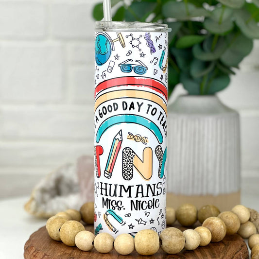 Personalized Teacher Back to School Skinny Tumbler - LemonsAreBlue