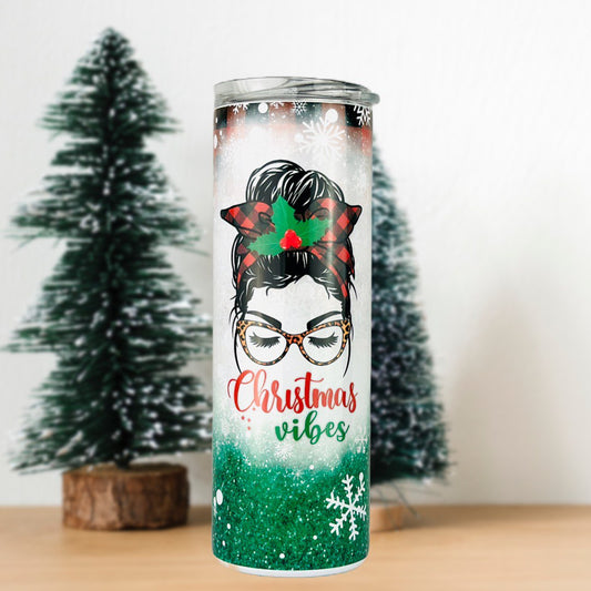 Personalized Starbucks Inspired Holiday Skinny Tumbler, Sublimation