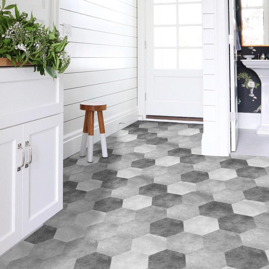 Tile Sticker Kitchen, Bath, Floor, Wall Waterproof & Removable Peel N  Stick: A62 Gray 