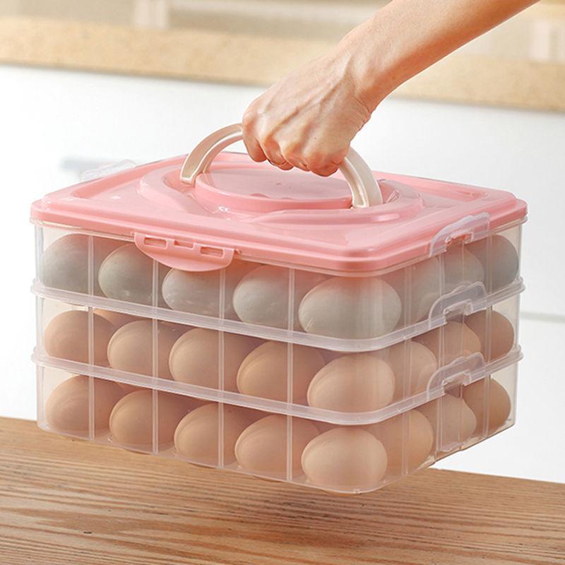  SOLUSTRE 2pcs Egg Storage Box Plastic Asian Home